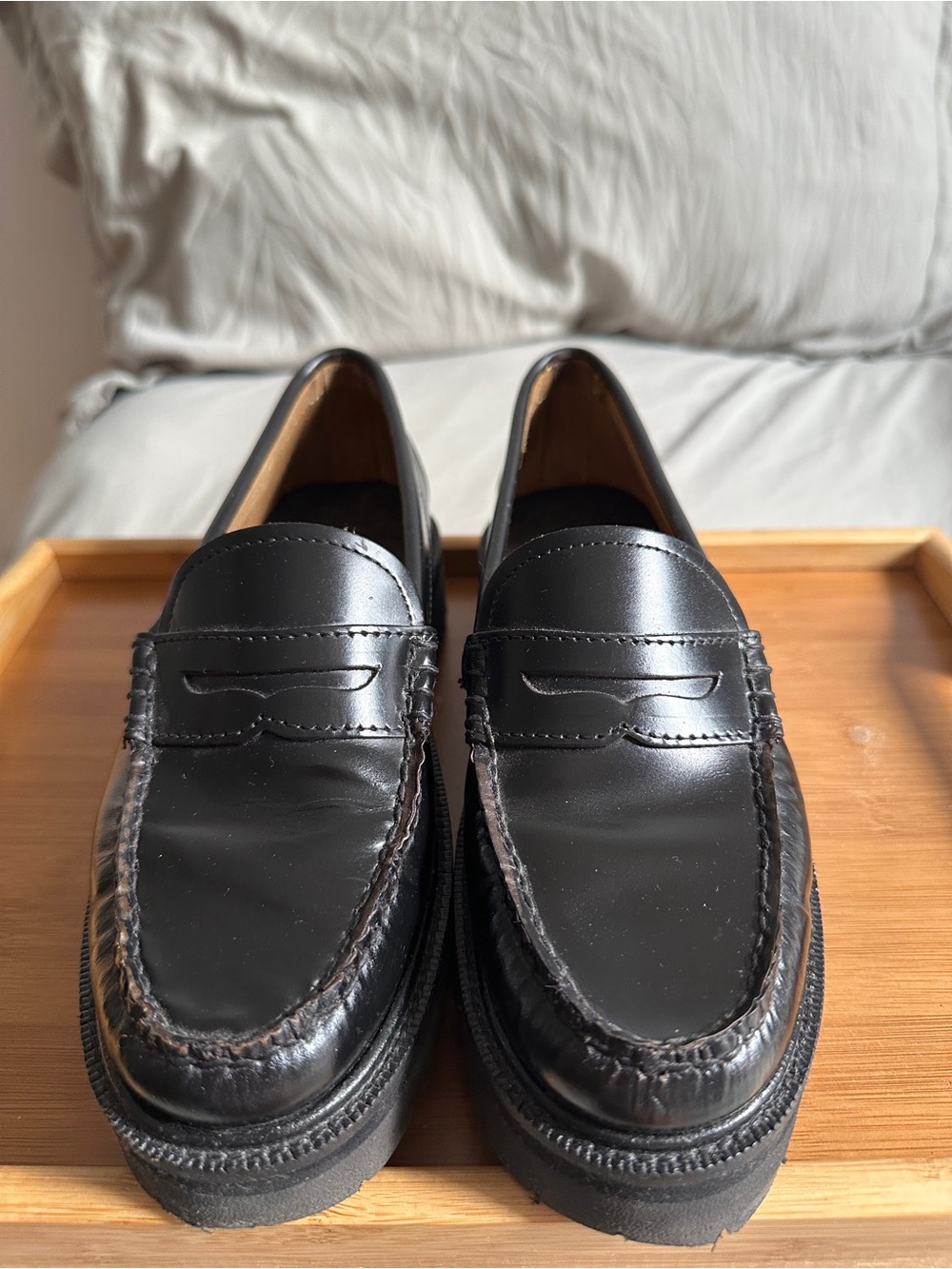 GH Bass platform loafers